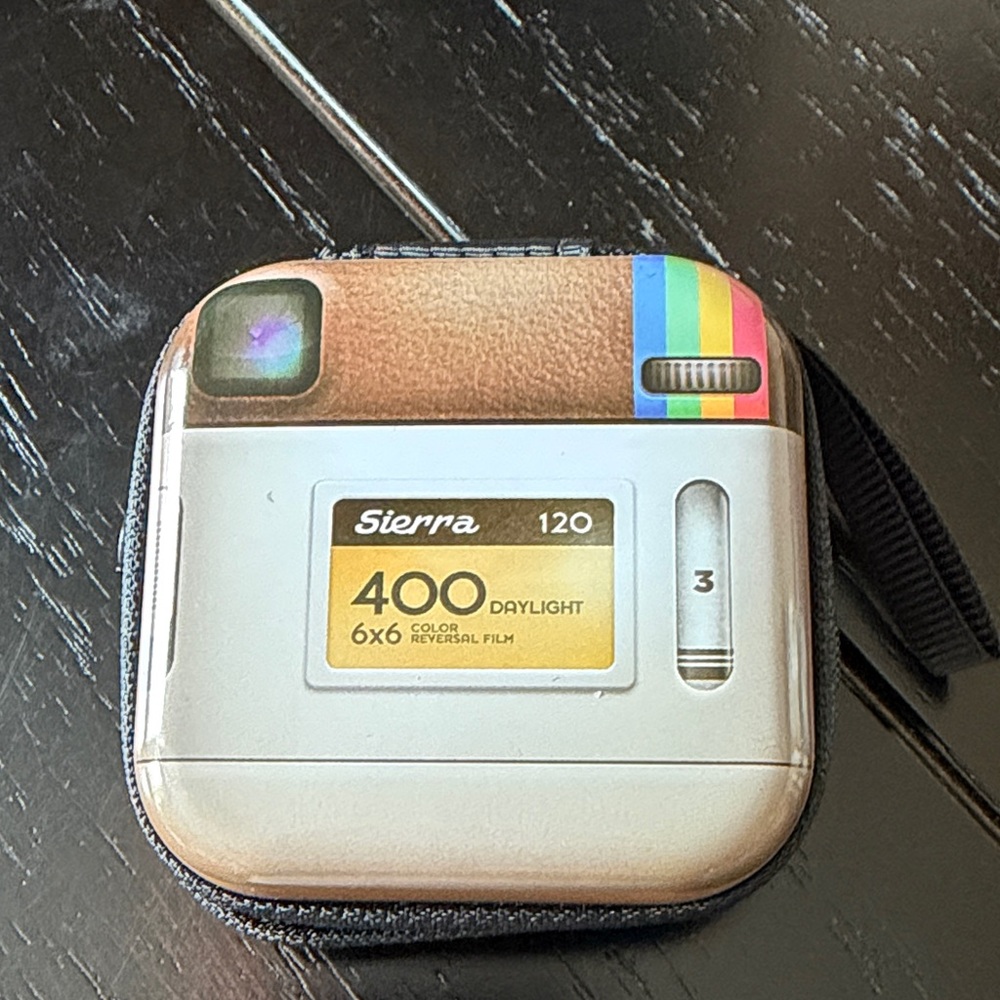 Retro Video Camera-Inspired metal bag charm/coin purse-NWT